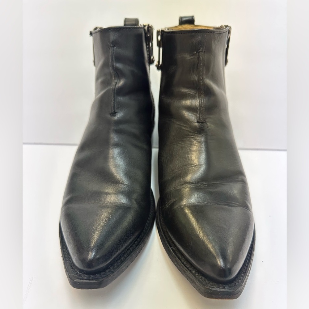 Frye Black Leather Ankle Boots